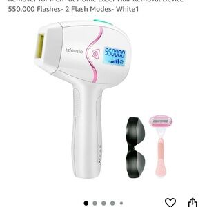 Edousin White and Pink Laser Hair Removal Device